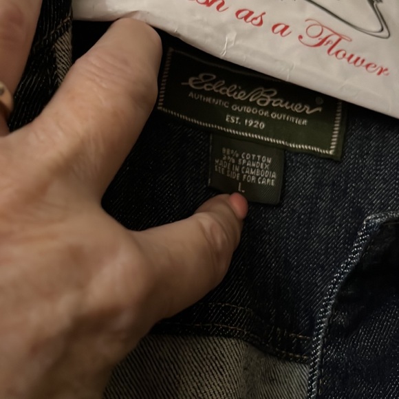 Eddie Bauer large denim jacket good condition - Picture 2 of 5